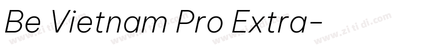 Be Vietnam Pro Extra字体转换